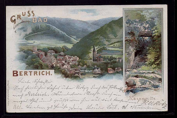Bertrich Kaesegrotte Ansichtskarte um 1900